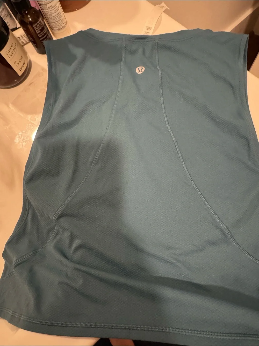 lululemon athletica Slate Blue Cropped Muscle Tank Top